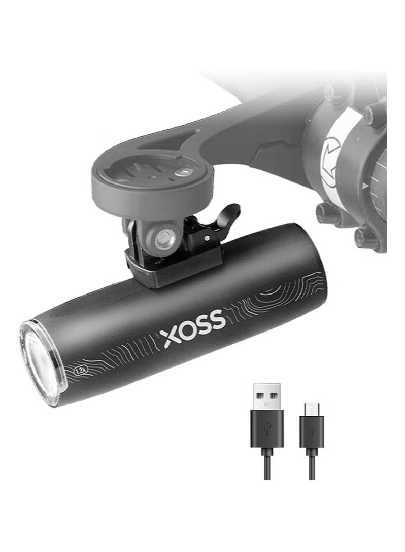 XOSS XL-1200 Bike Headlight for Night Riding,1200 Lumen USB-C Rechargeable Bicycle Headlight,6 Lighting Modes Aluminium Shell Bike Front Light - Image 1